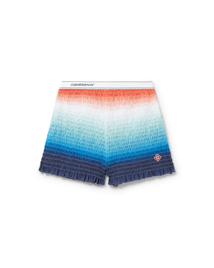 Gradient Shirred Shorts