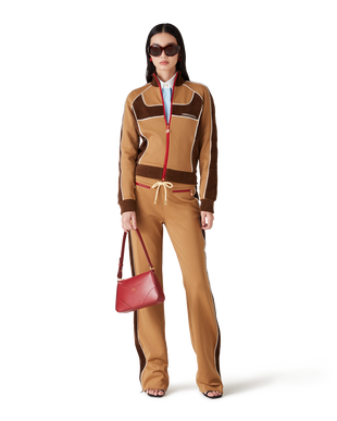 Chenille Panelled Track Pants