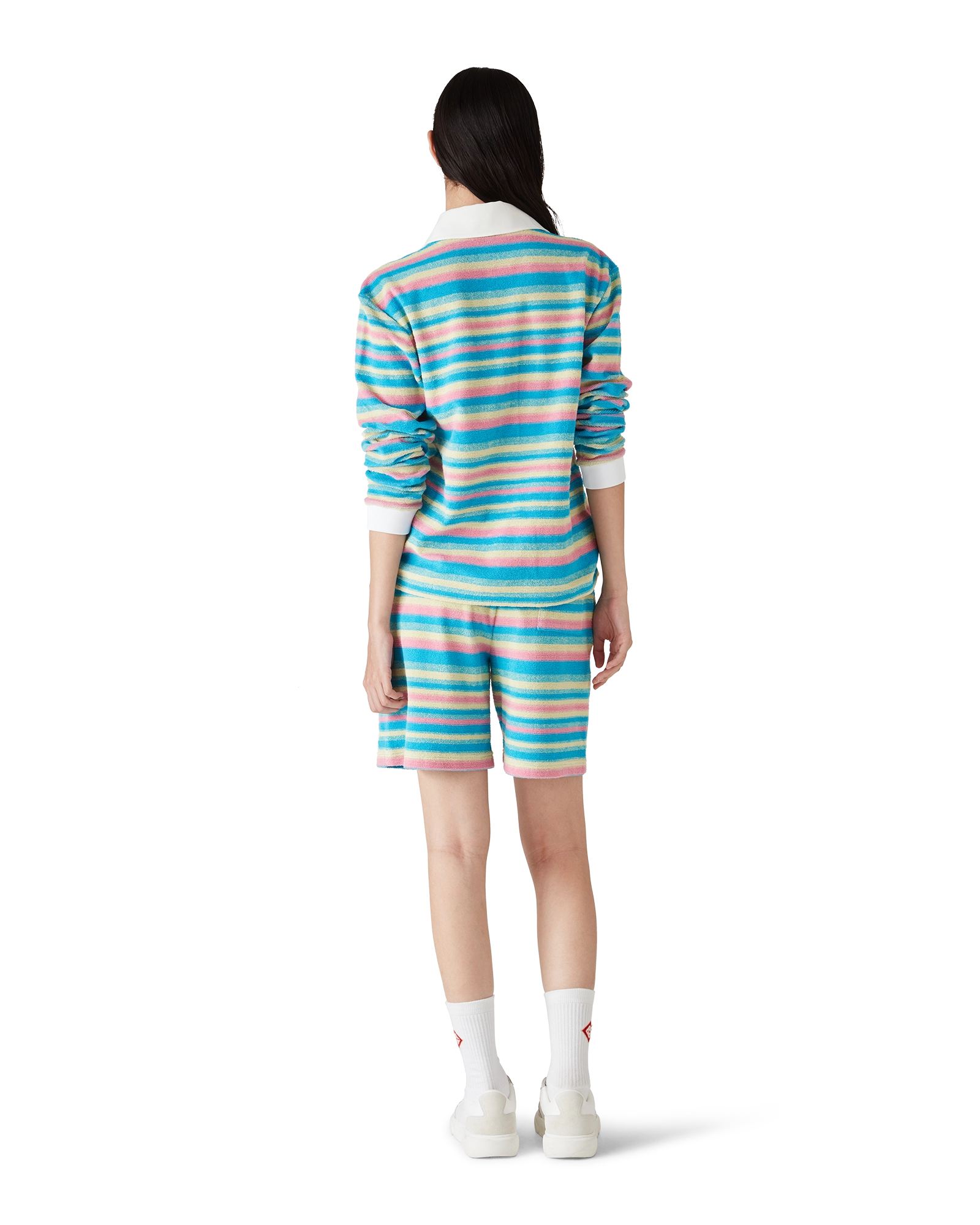 Short en tissu éponge à rayures