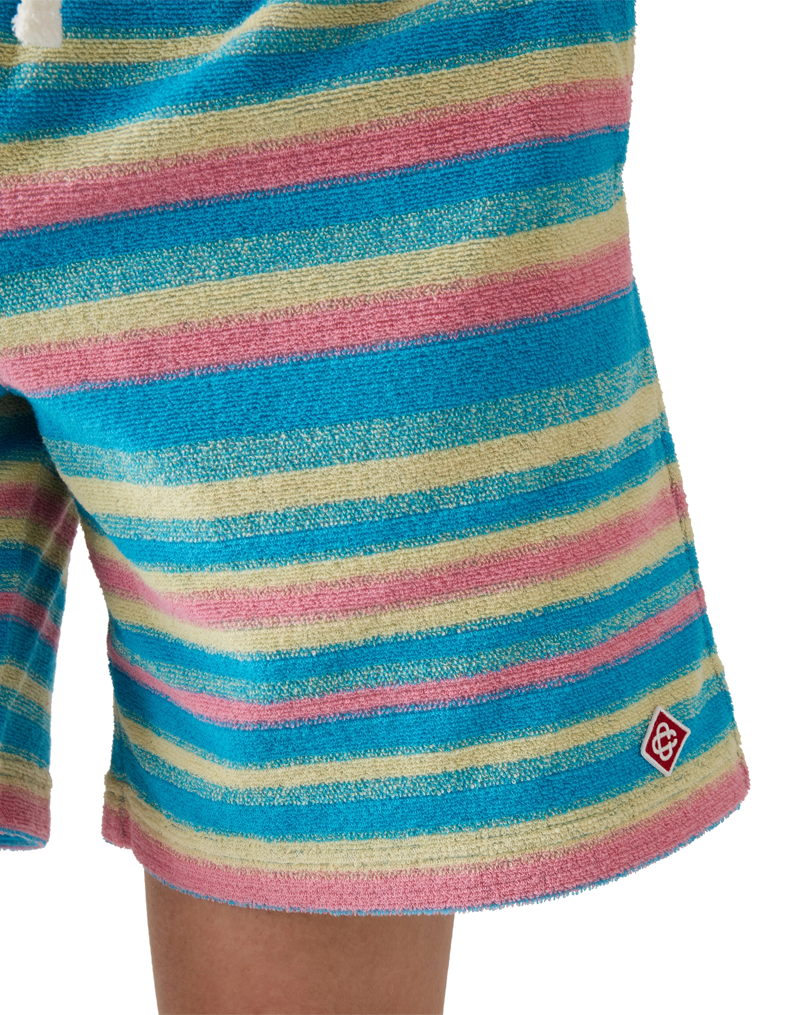 Short en tissu éponge à rayures