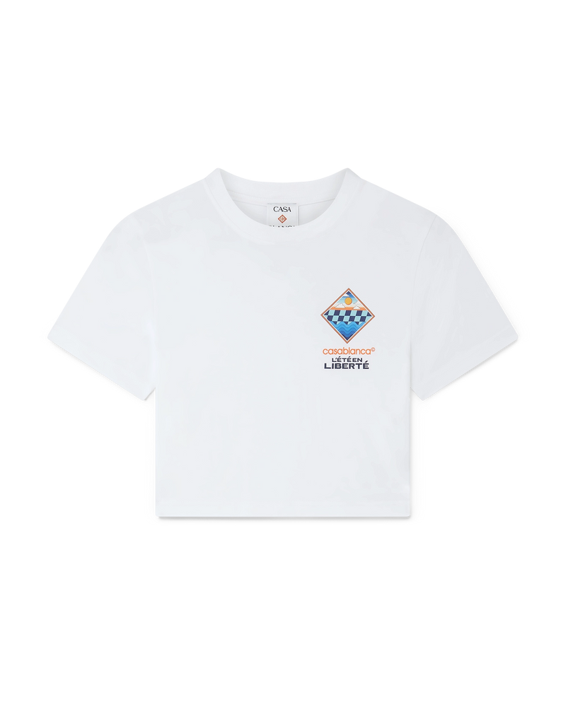 Casa Beach Wave Cropped T-Shirt | Casablanca Paris