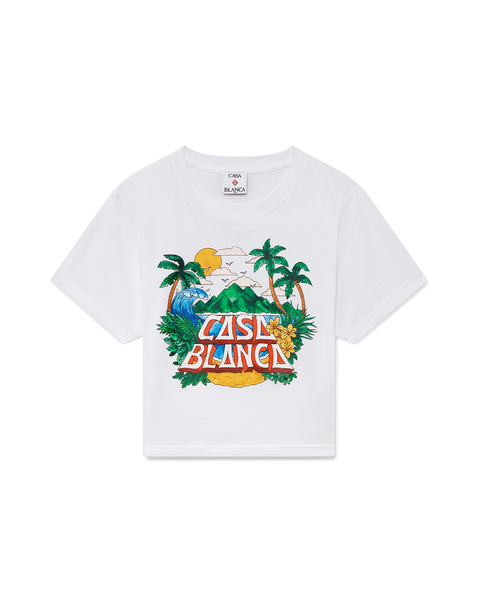 Casa Beach Wave Cropped T-Shirt | Casablanca Paris Casa Beach Wave Cropped T-Shirt | Casablanca Paris