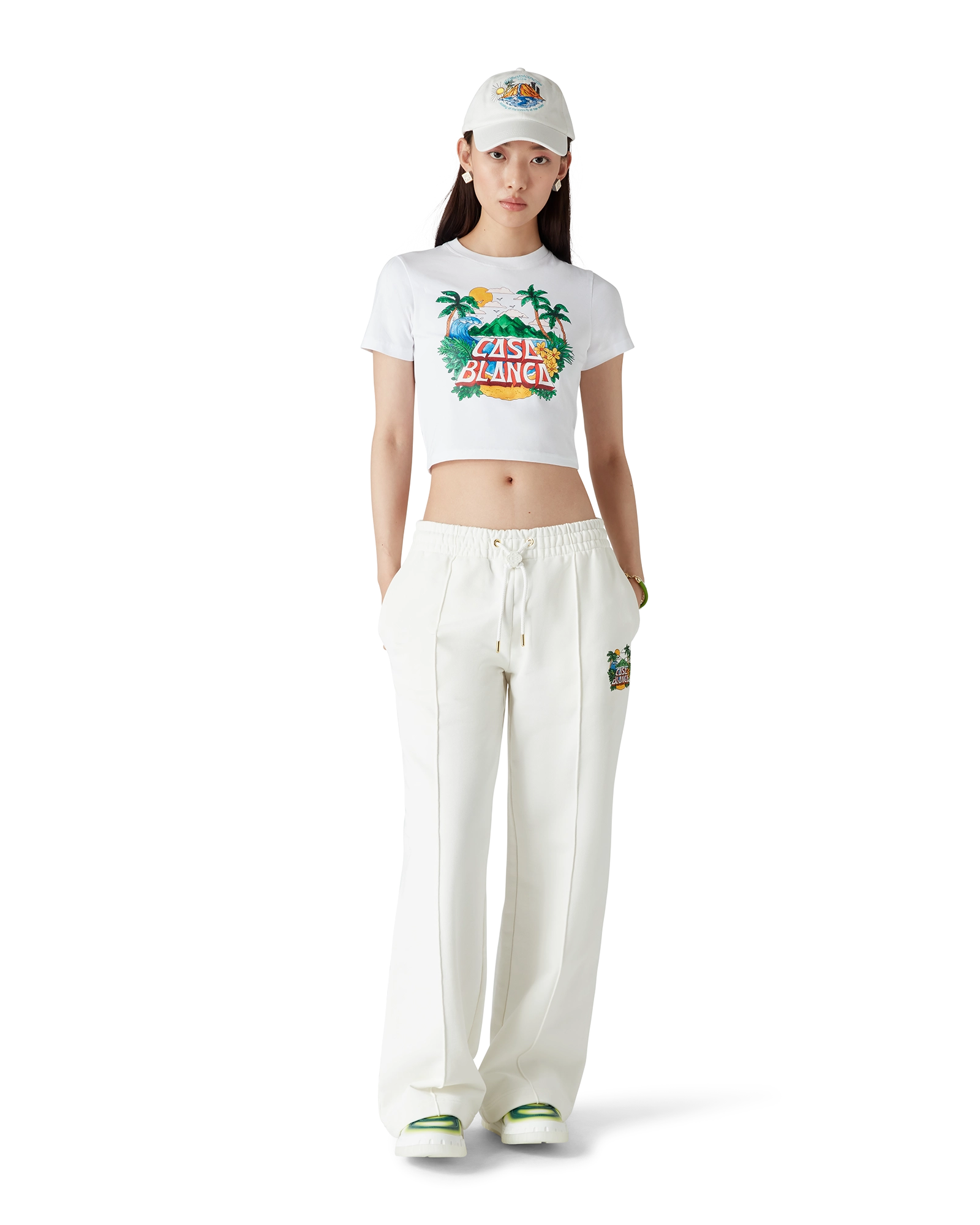 Casa Beach Wave Cropped Short Sleeve T-Shirt