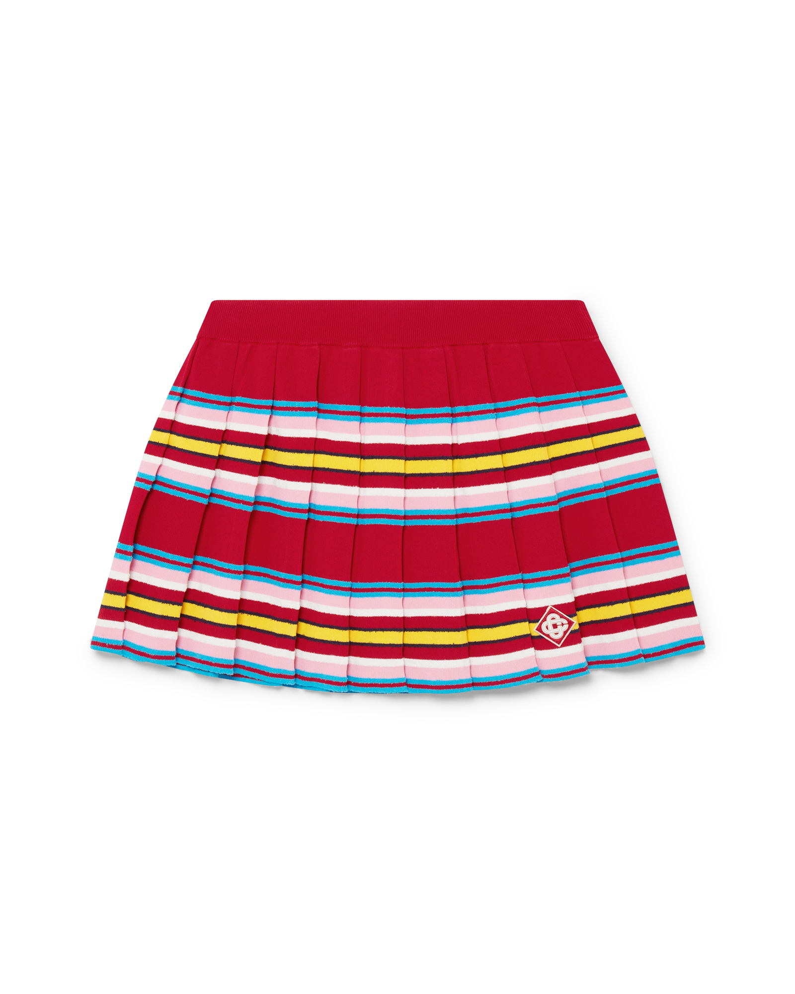 Stripe Pleated Skirt