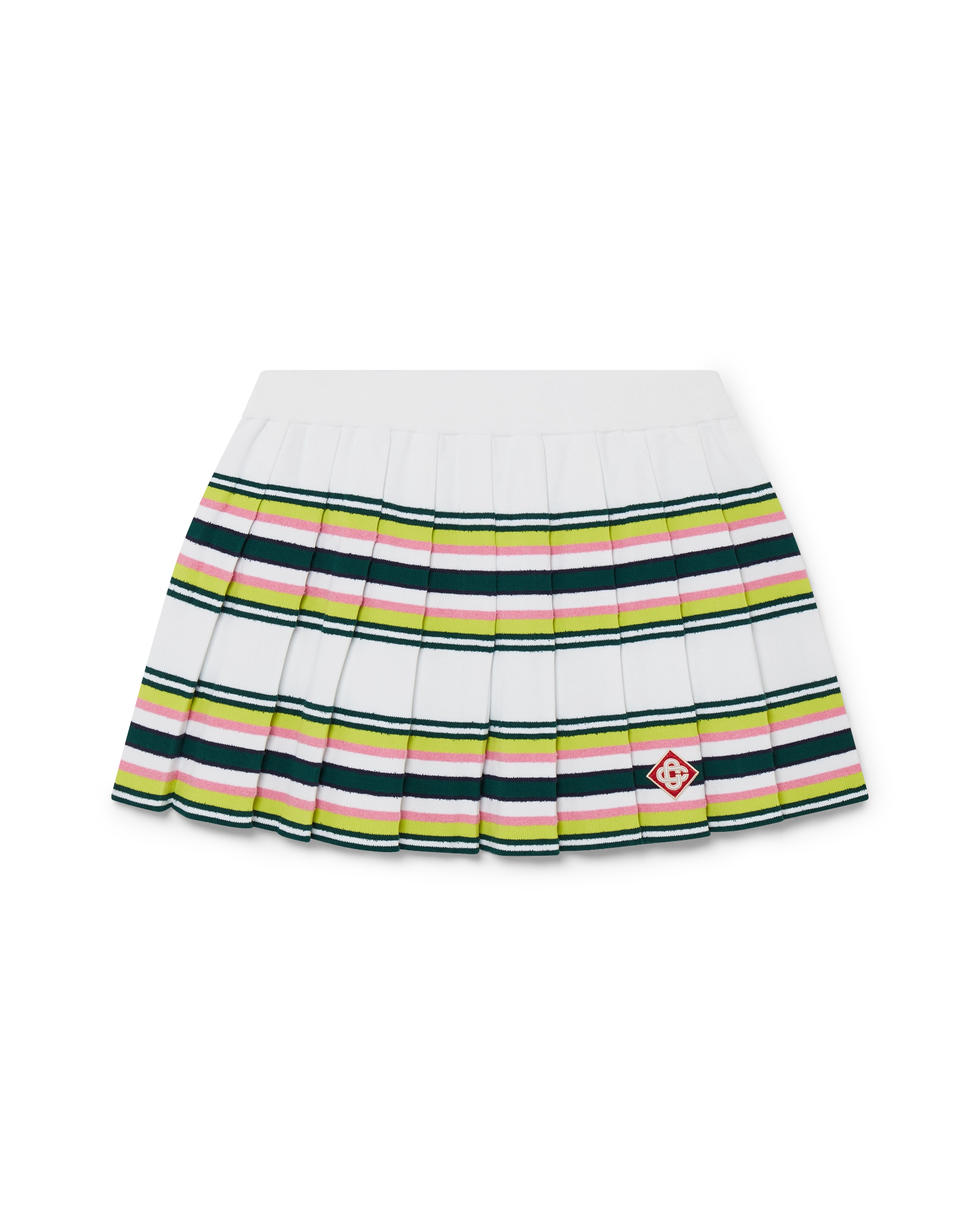Stripe Pleated Skirt