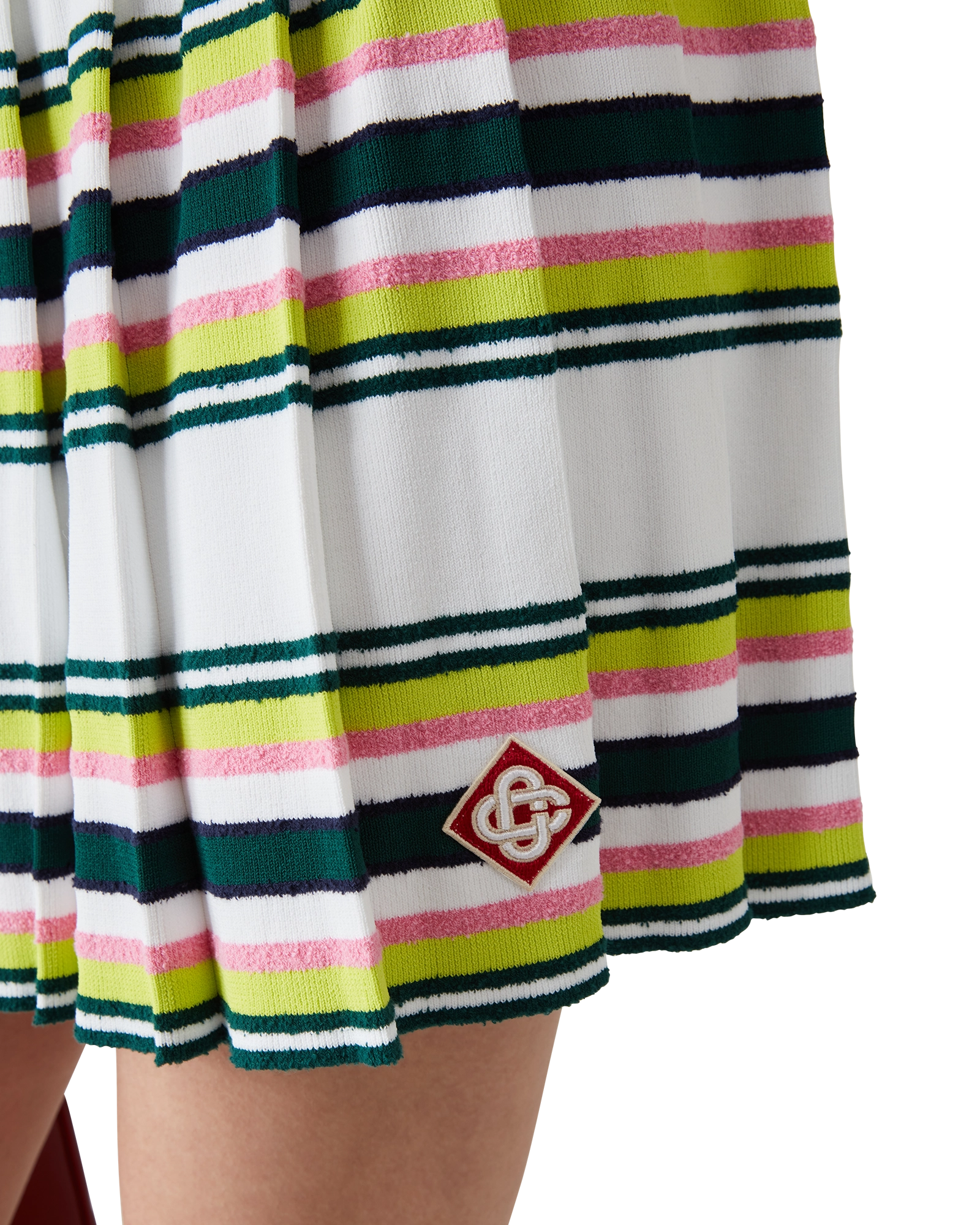 Stripe Pleated Skirt