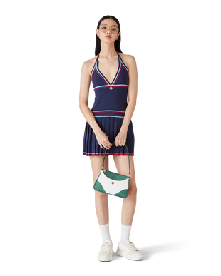 Pleated Halter Dress