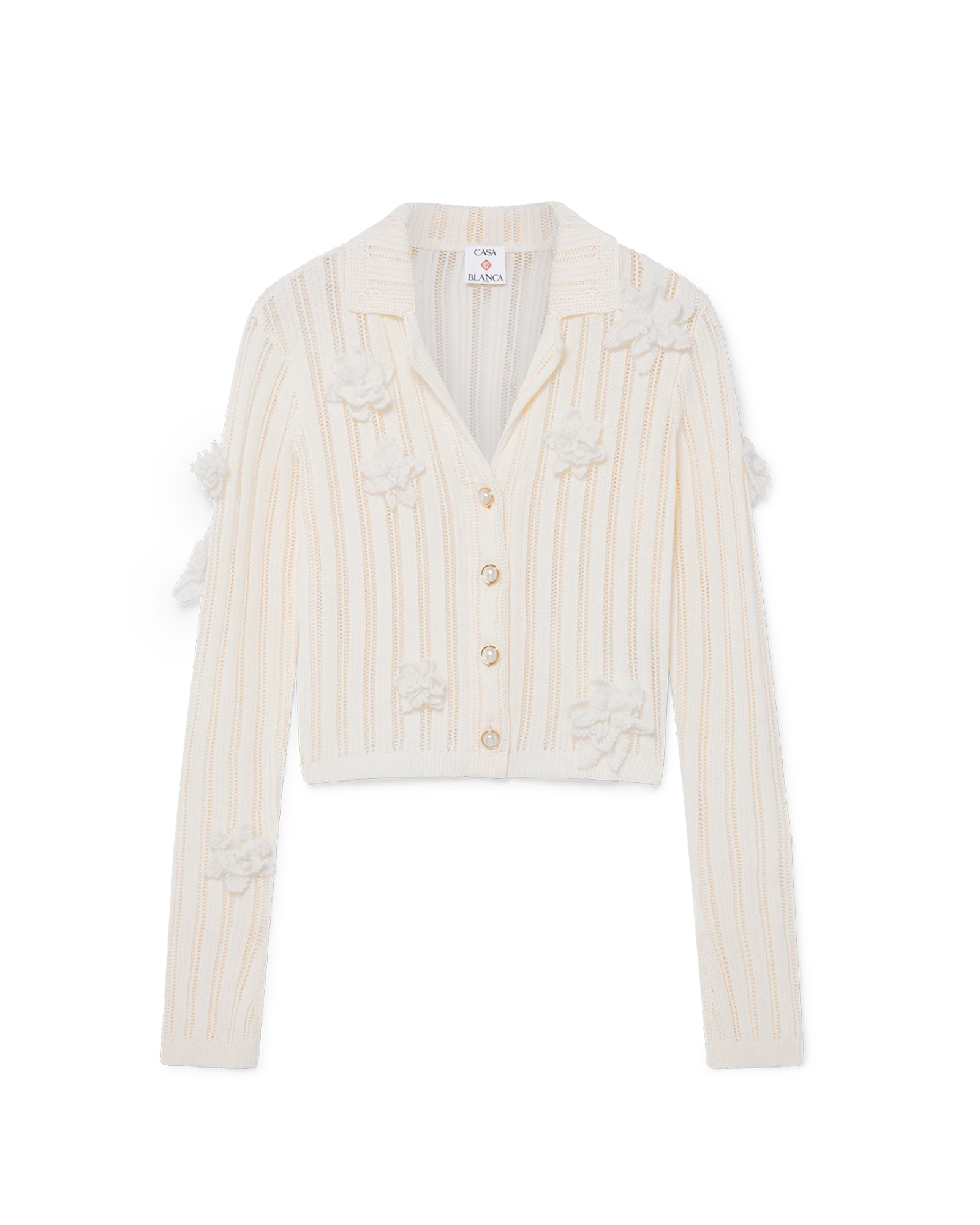 Flower Lace Knit Shirt