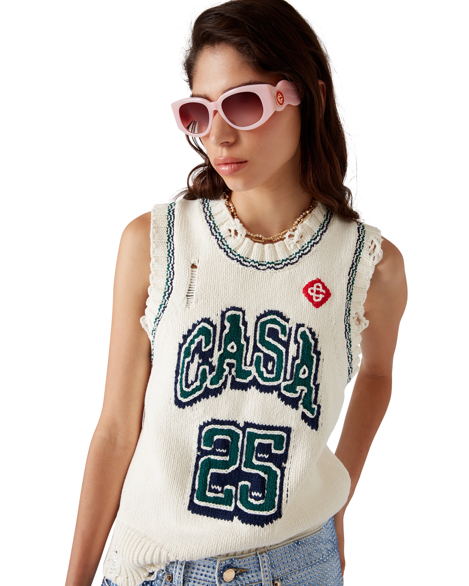Intarsia Baseball Top