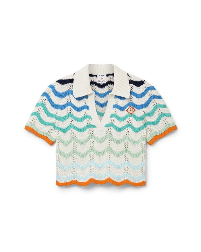 Gradient Wave Crochet Top | Casablanca Paris Gradient Wave Crochet Top | Casablanca Paris