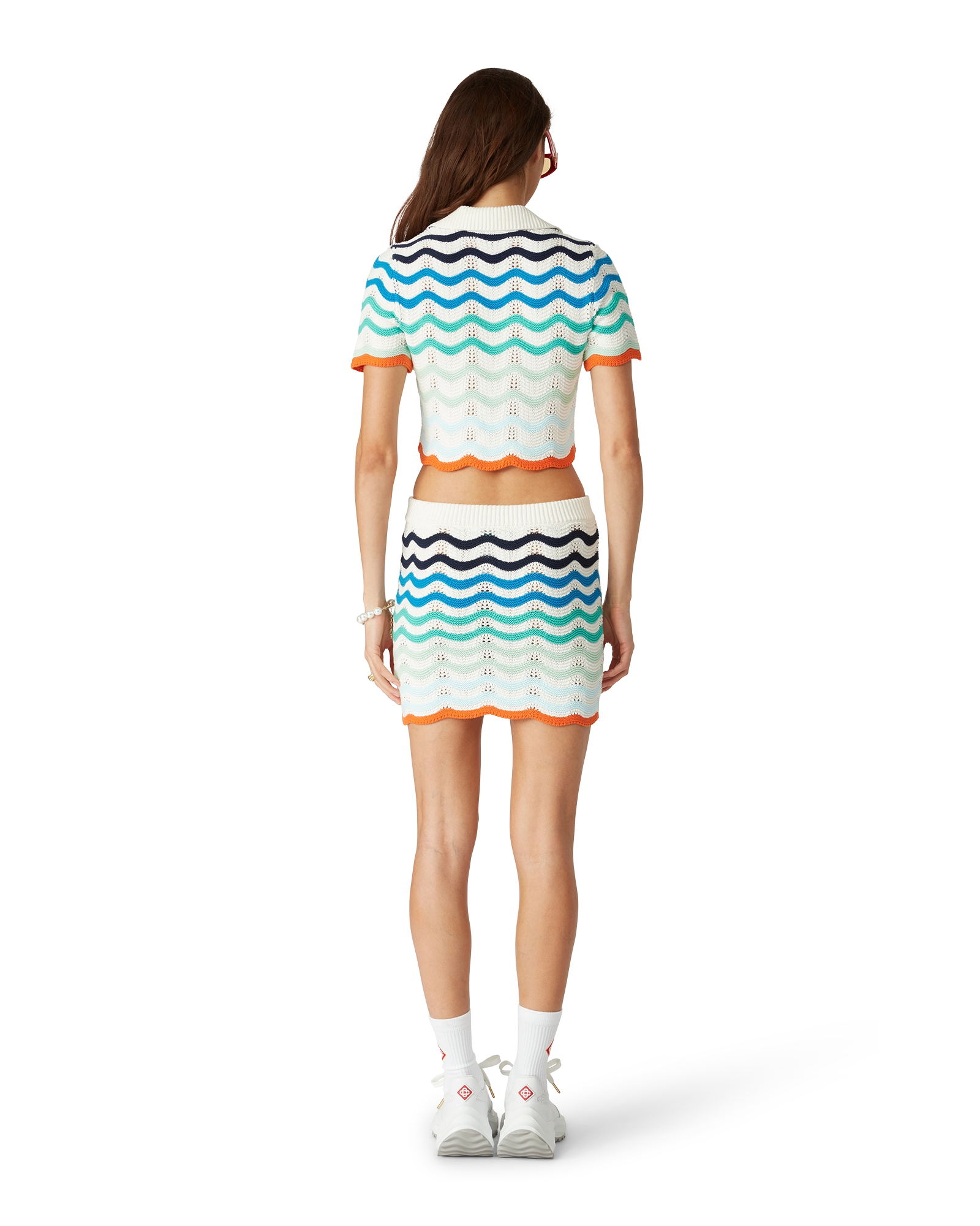 Gradient Wave Crochet Top