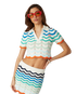 Gradient Wave Crochet Top