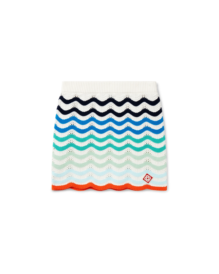 Gradient Wave Crochet Skirt