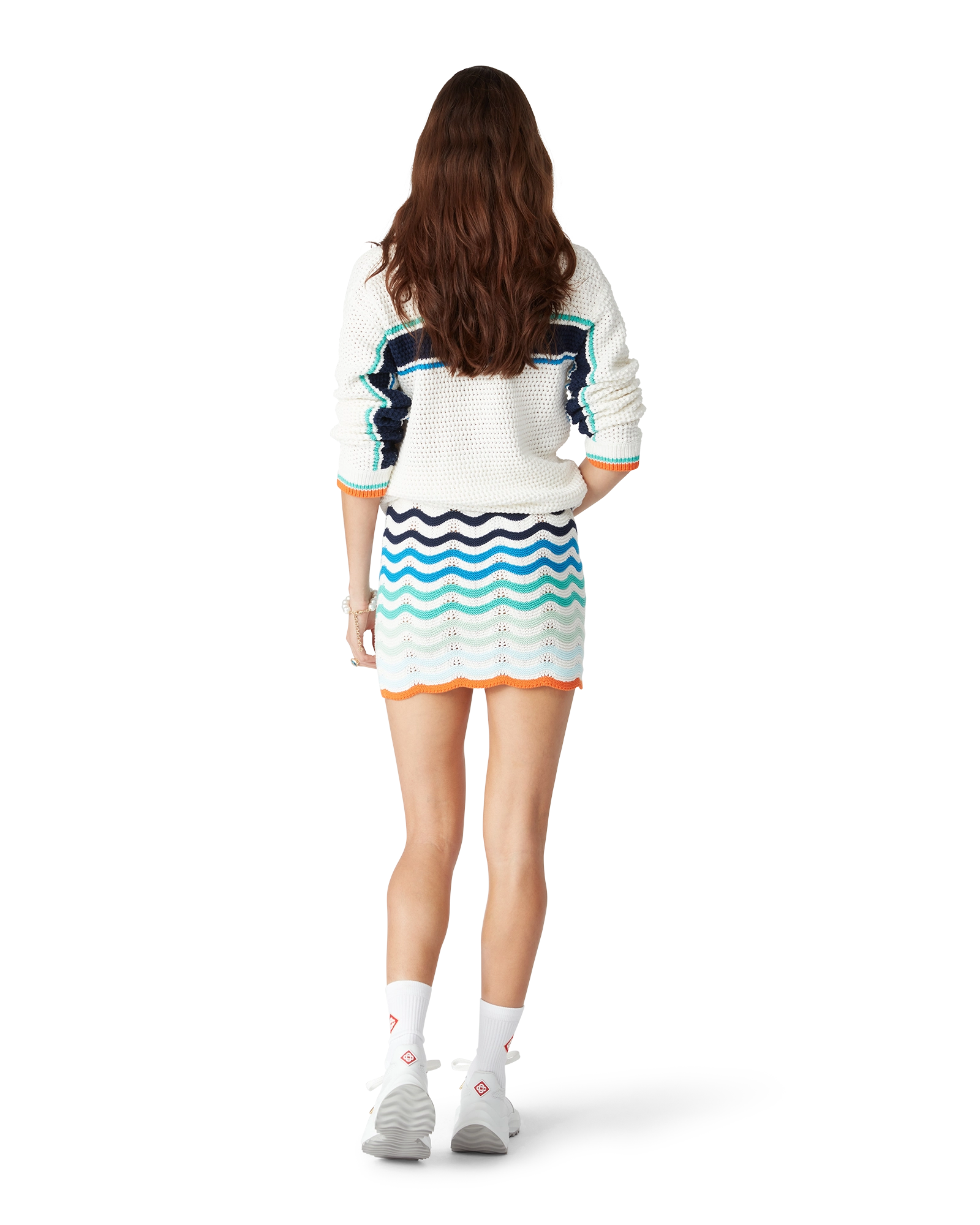 Gradient Wave Crochet Skirt