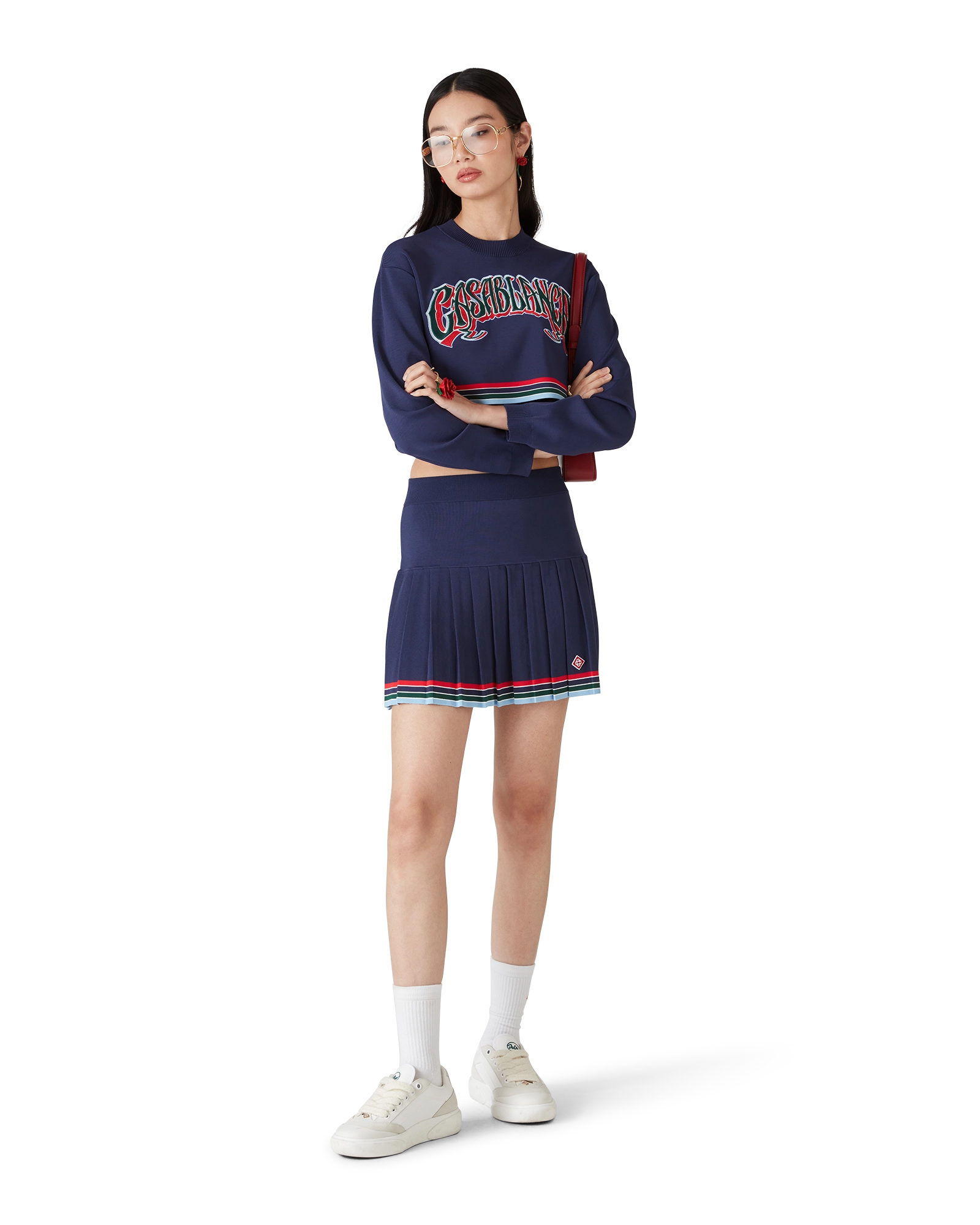 Baseball Pleated Skirt