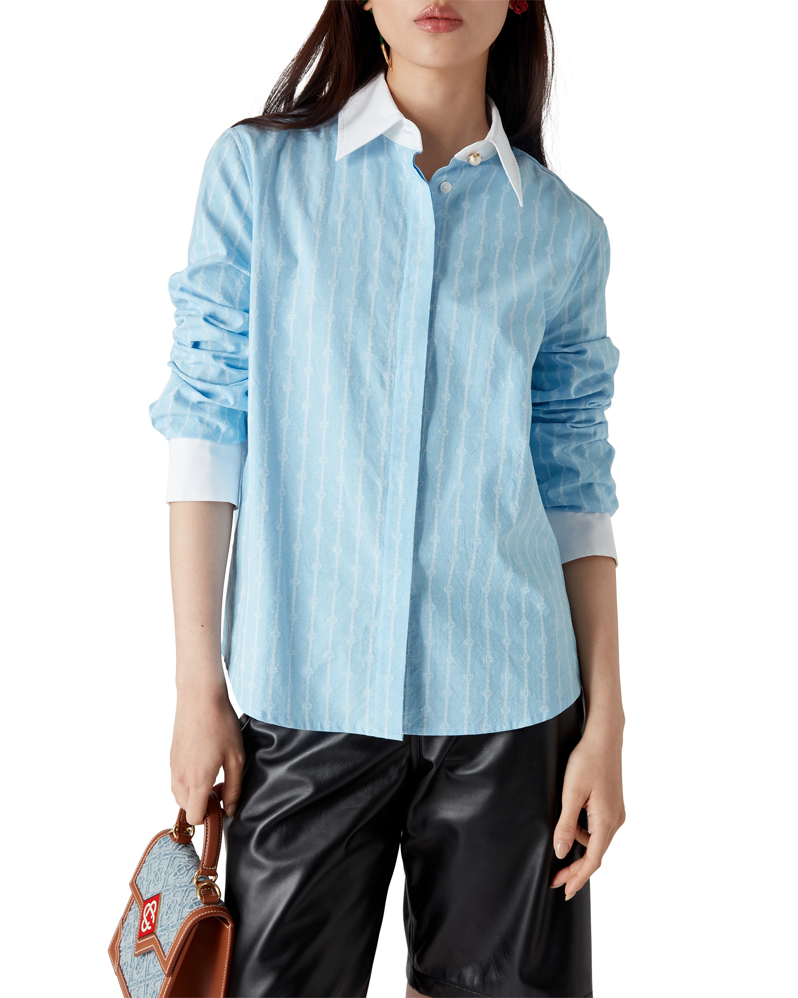 Pinstripe Laurel Long Sleeve Shirt