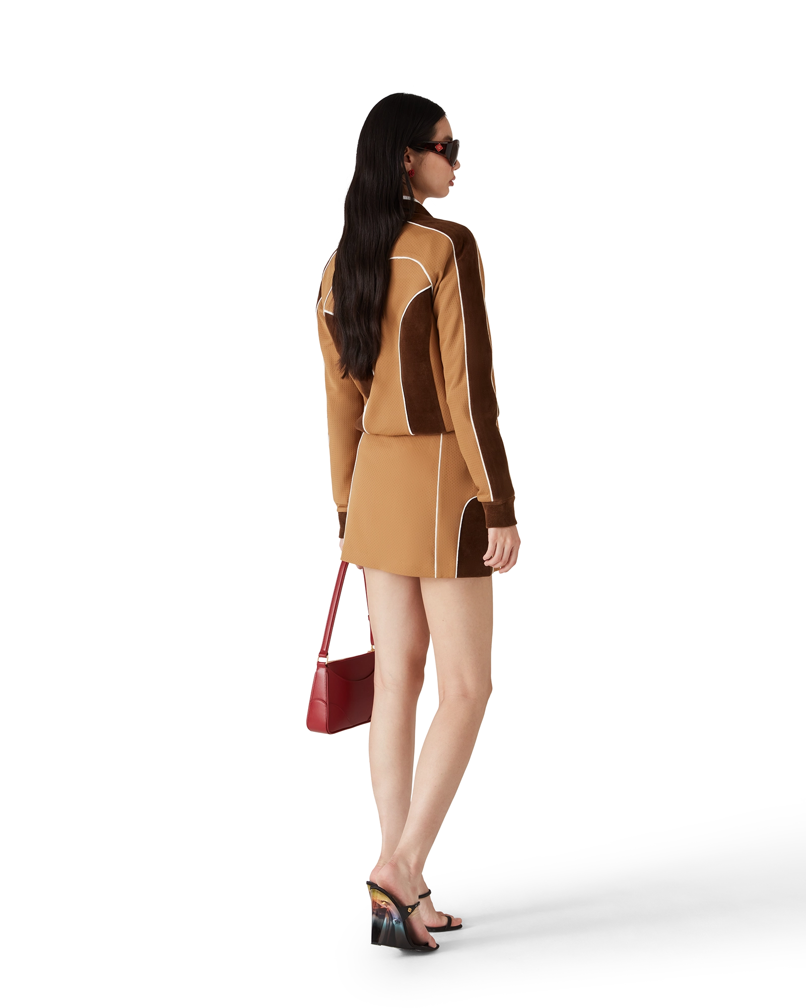 Chenille Panelled Mini Skirt
