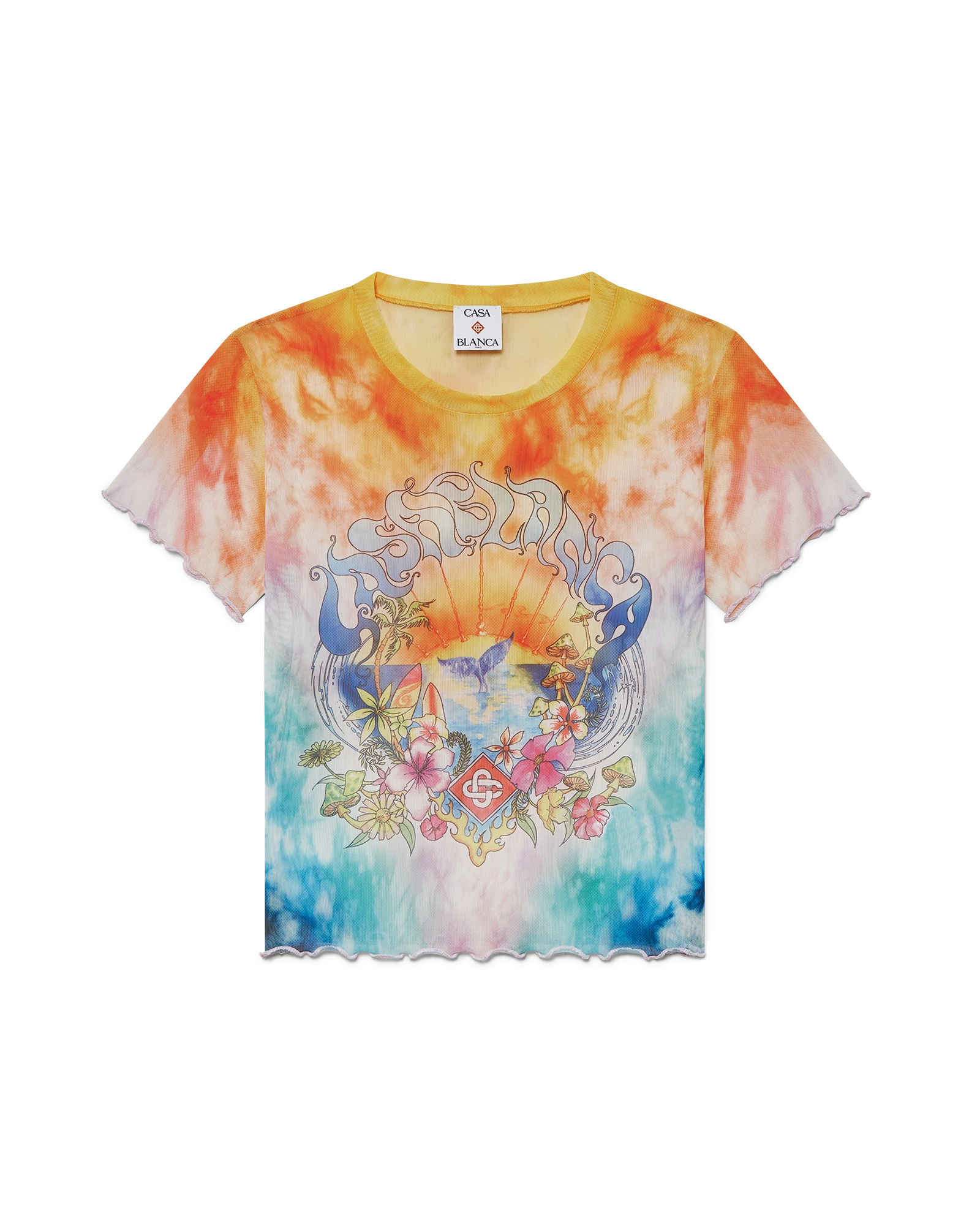 Surf Trip Tie Dye Mesh Short Sleeve T-Shirt