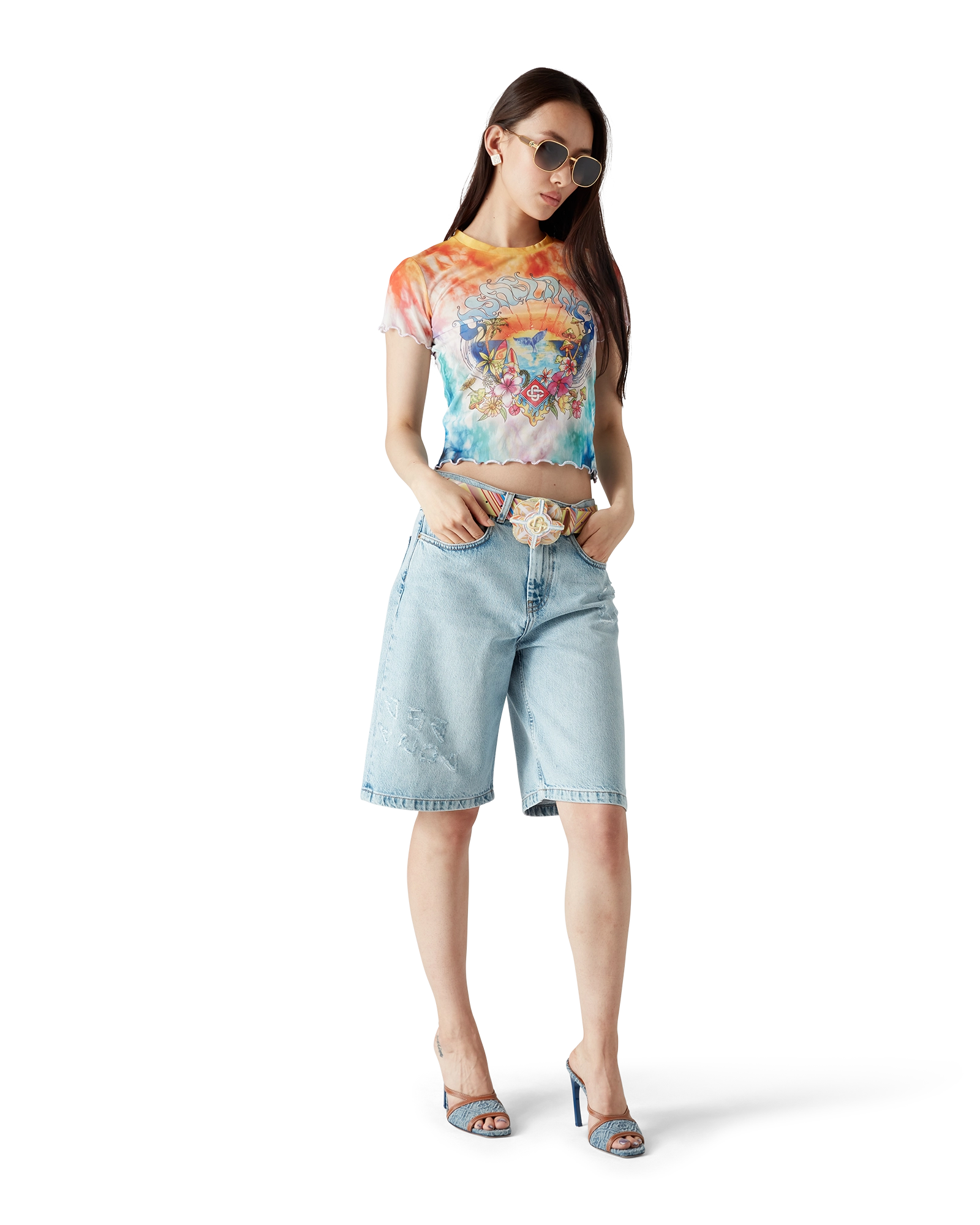 Surf Trip Tie Dye Mesh Short Sleeve T-Shirt