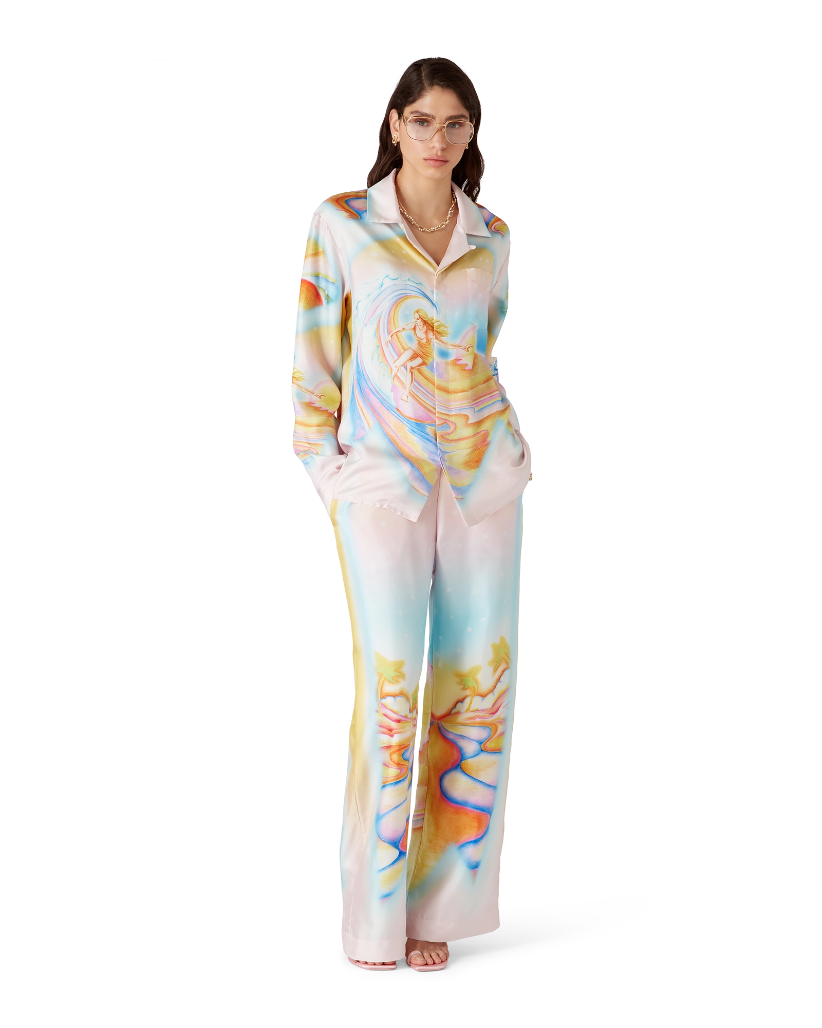 Psychedelic Nirvana Silk Trousers