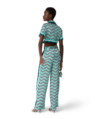 Monogram Wave Silk Trousers