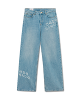 Graffiti Distressed Denim Jeans