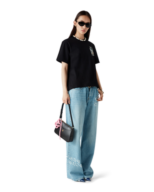 Graffiti Distressed Denim Jeans