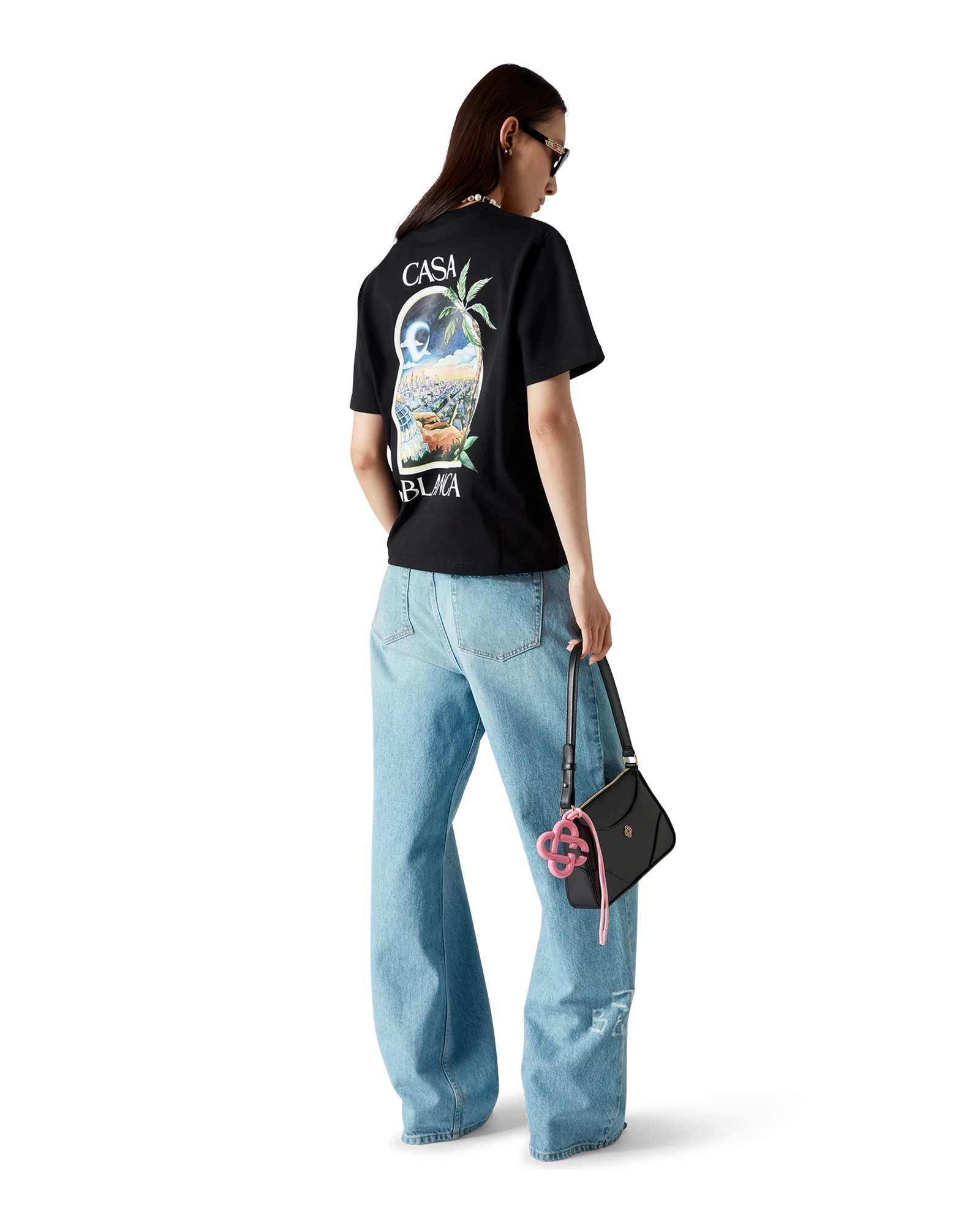 Graffiti Distressed Denim Jeans