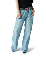 Graffiti Distressed Denim Jeans