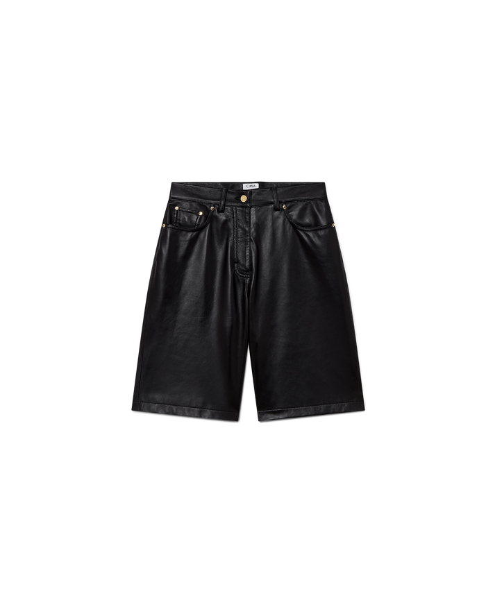 Leather Skater Shorts