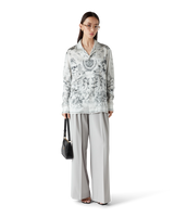 Wool Triple Pleat Tailored Trousers