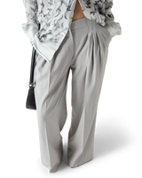 Wool Triple Pleat Tailored Trousers