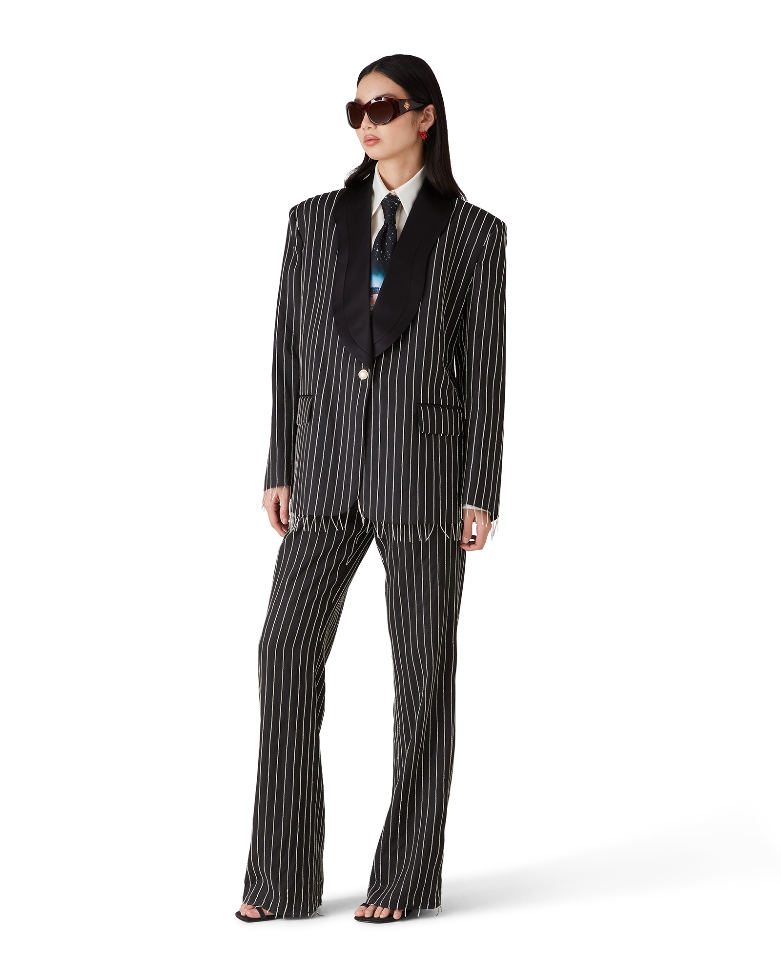 Crystal Embellished Tailored Trousers