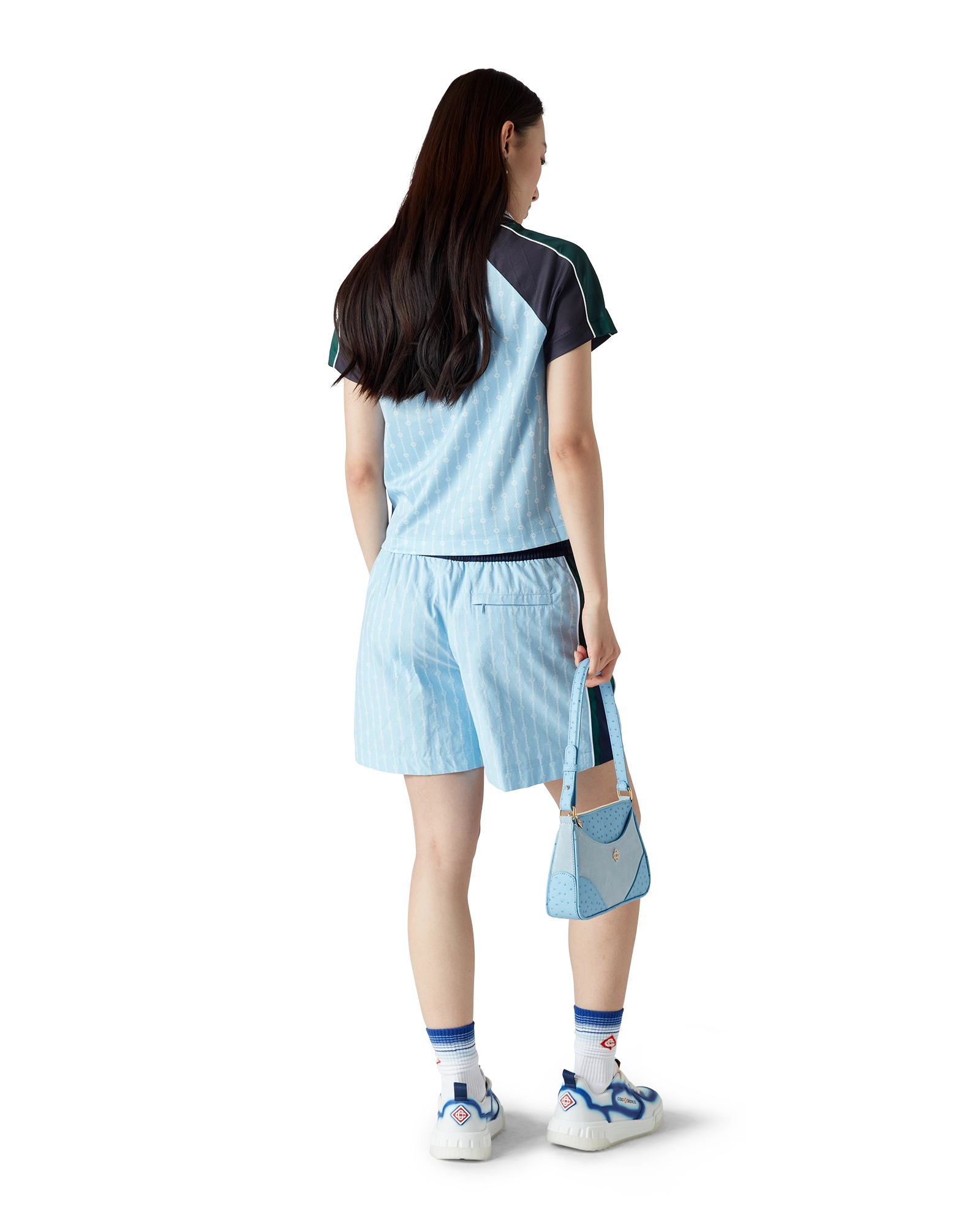 Pinstripe Laurel Track Shorts