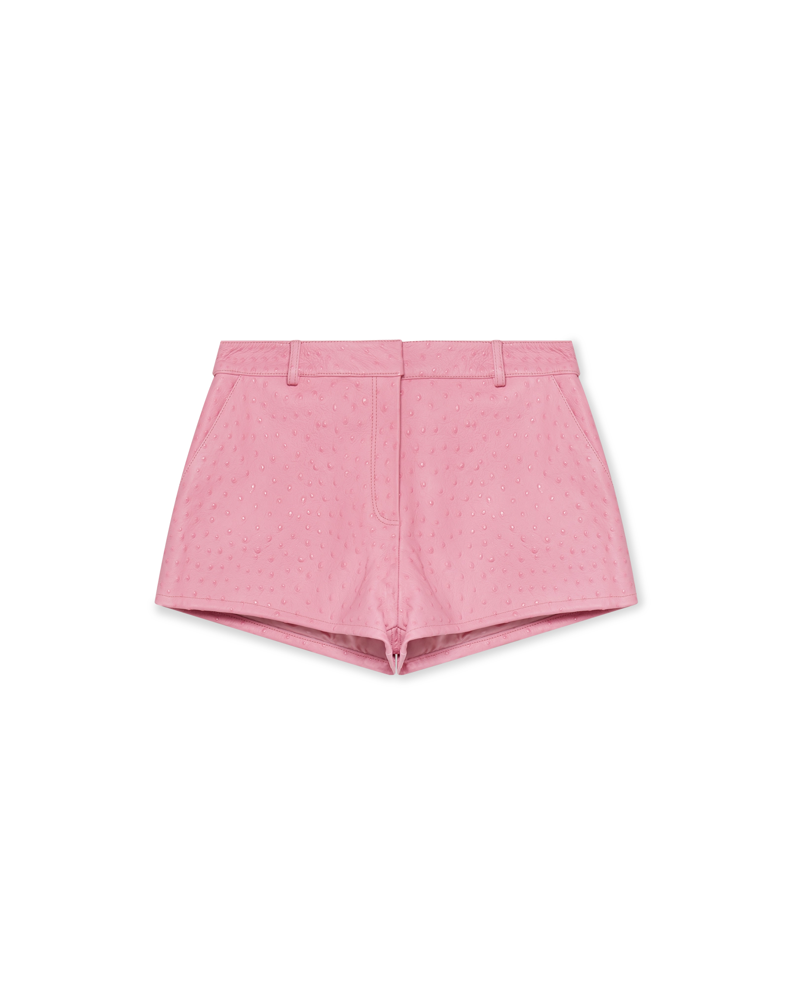 Embossed Leather Mini Shorts