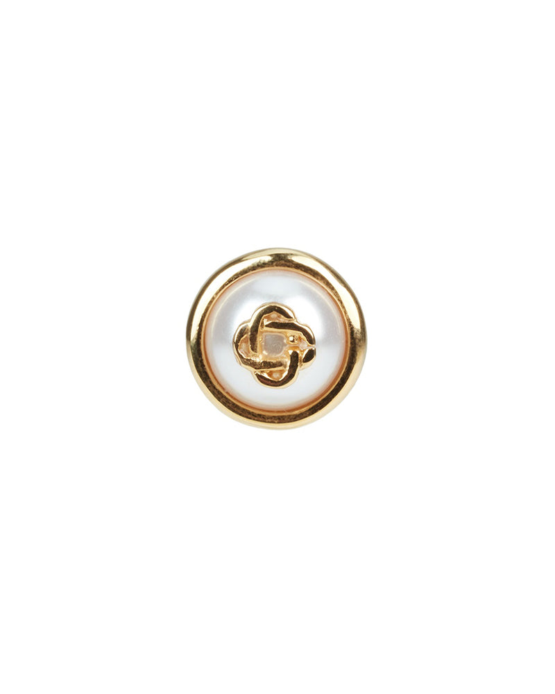 Pearl Logo Stud Earrings