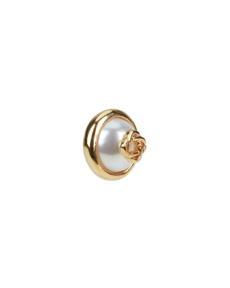 Pearl Logo Stud Earrings