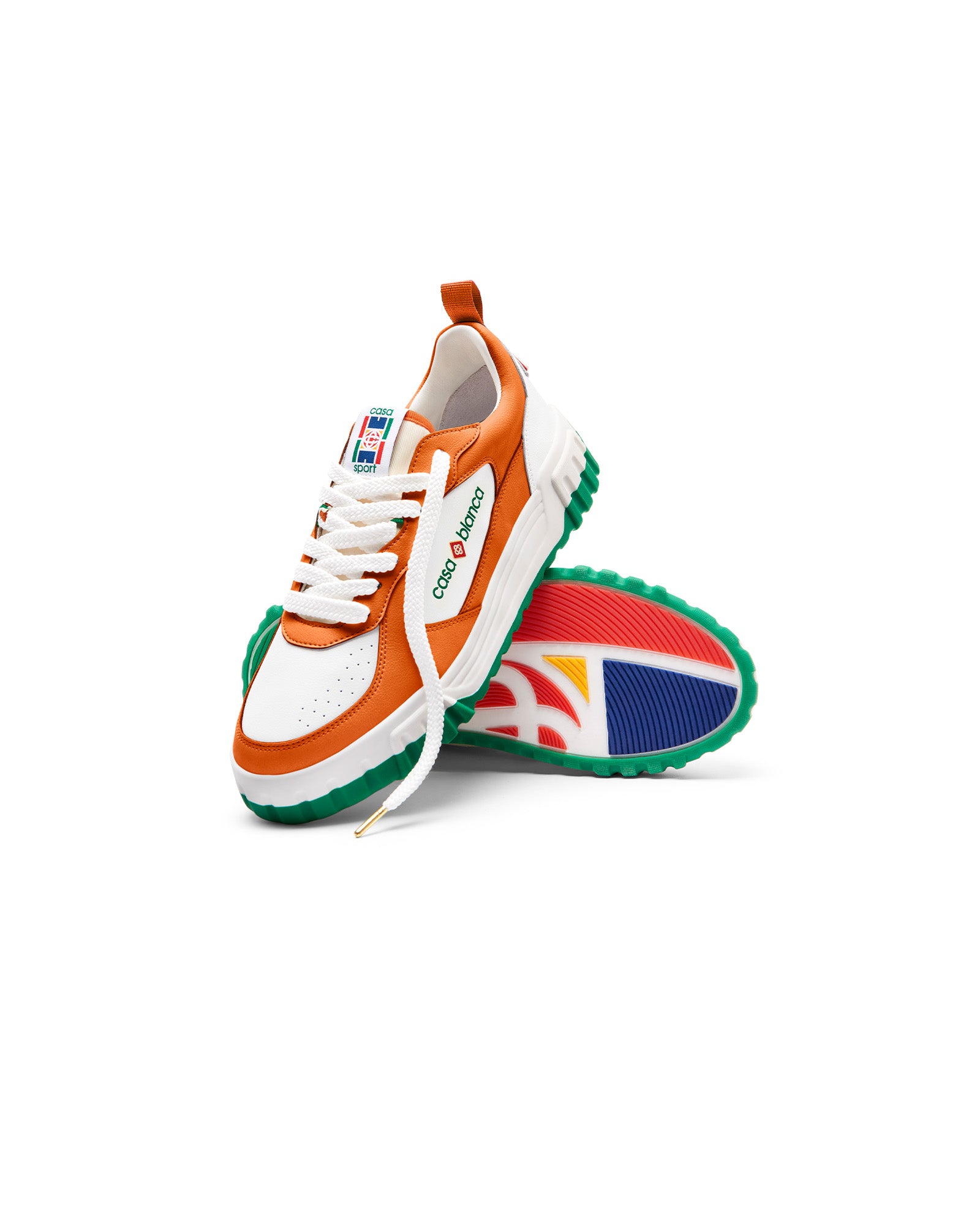 Men's Court Orange & White Sneakers