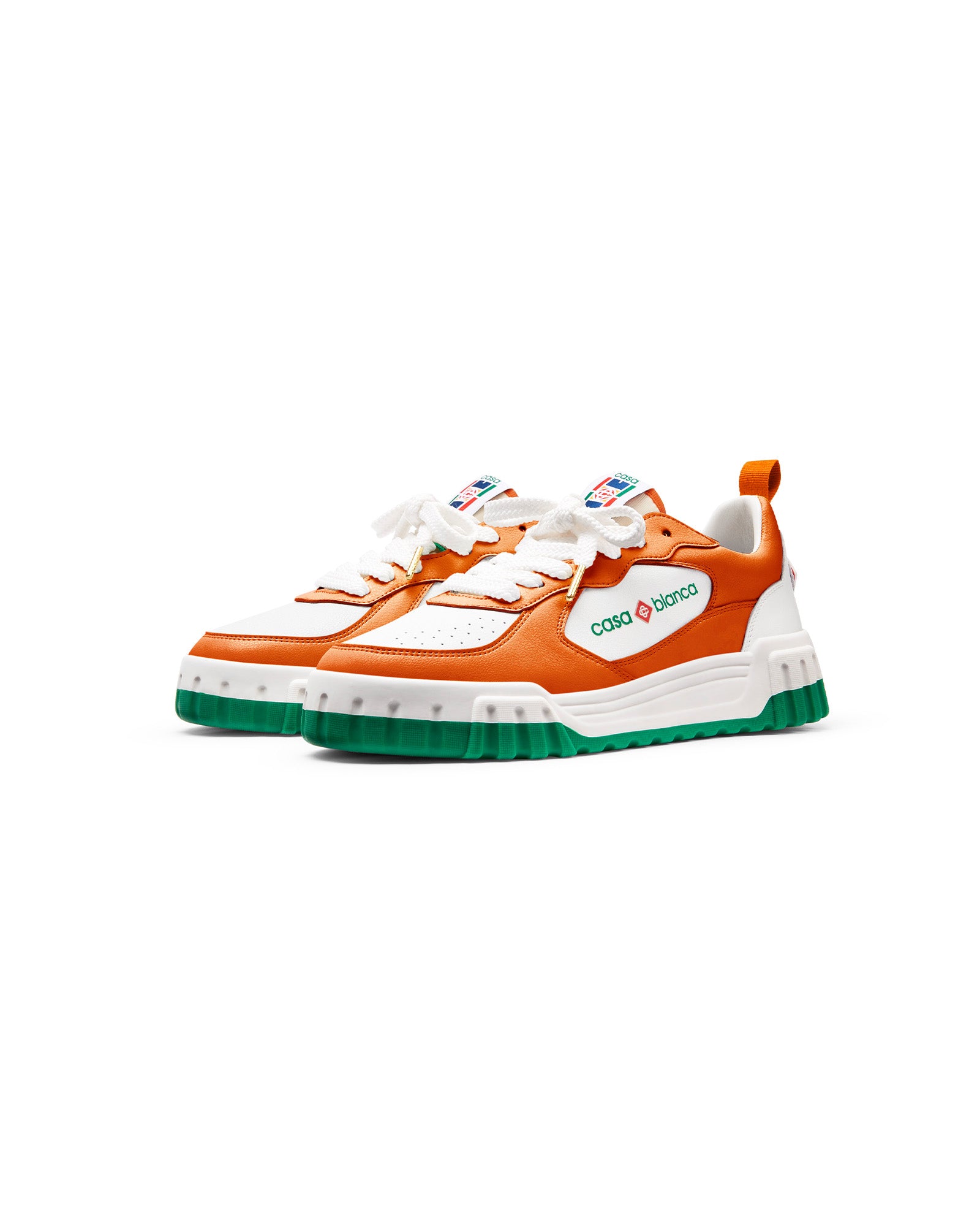 Men's Court Orange & White Sneakers