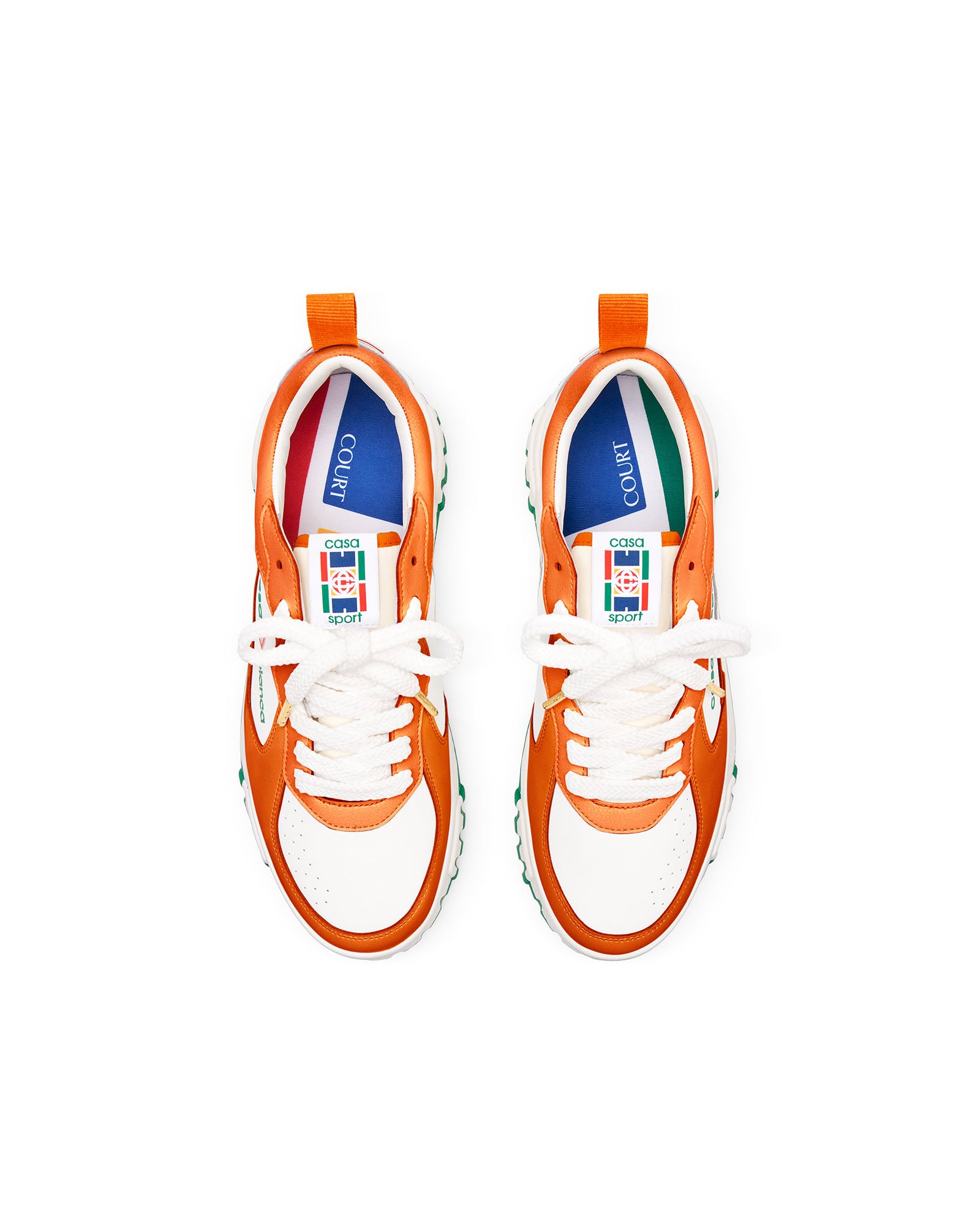 Men's Court Orange & White Sneakers