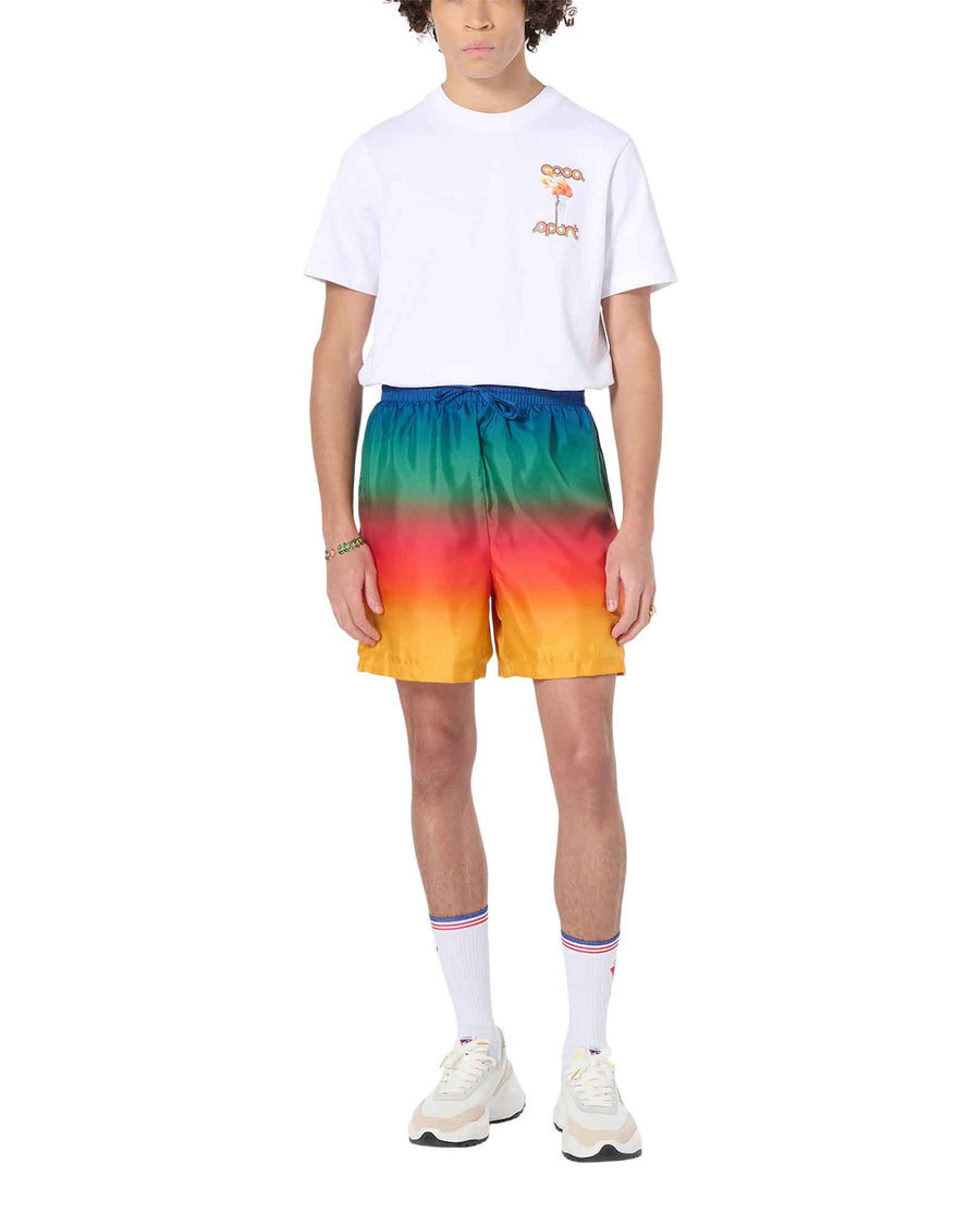 Peace Gradient Silk Shorts