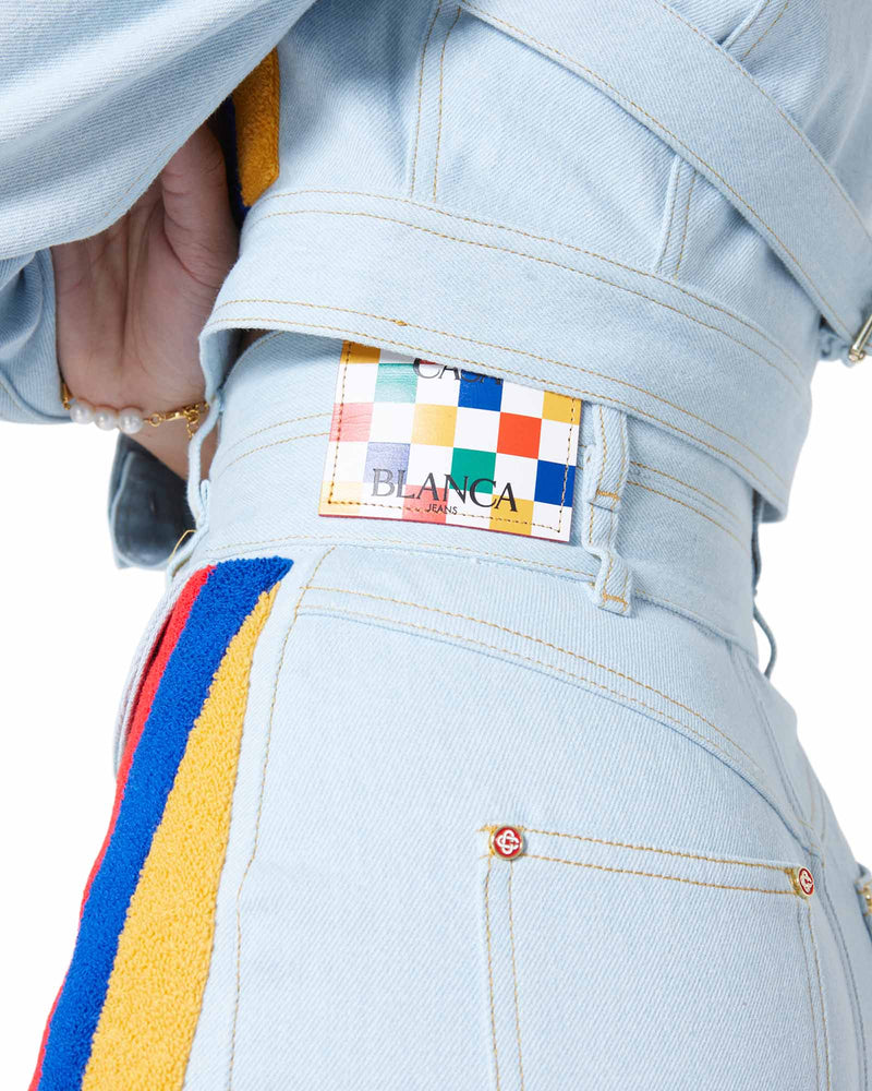 Rainbow Embroidery Jeans