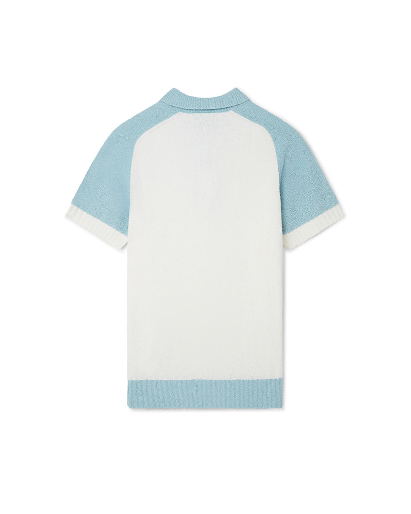 Colour Block Boucle Polo Shirt