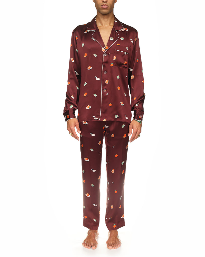 Vices Silk Satin Pyjama Shirt