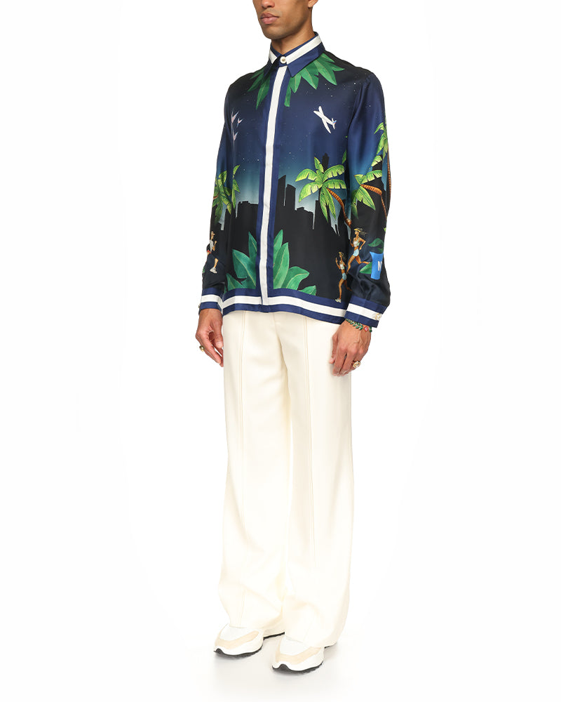 Casablanca Athletic Club Silk Shirt