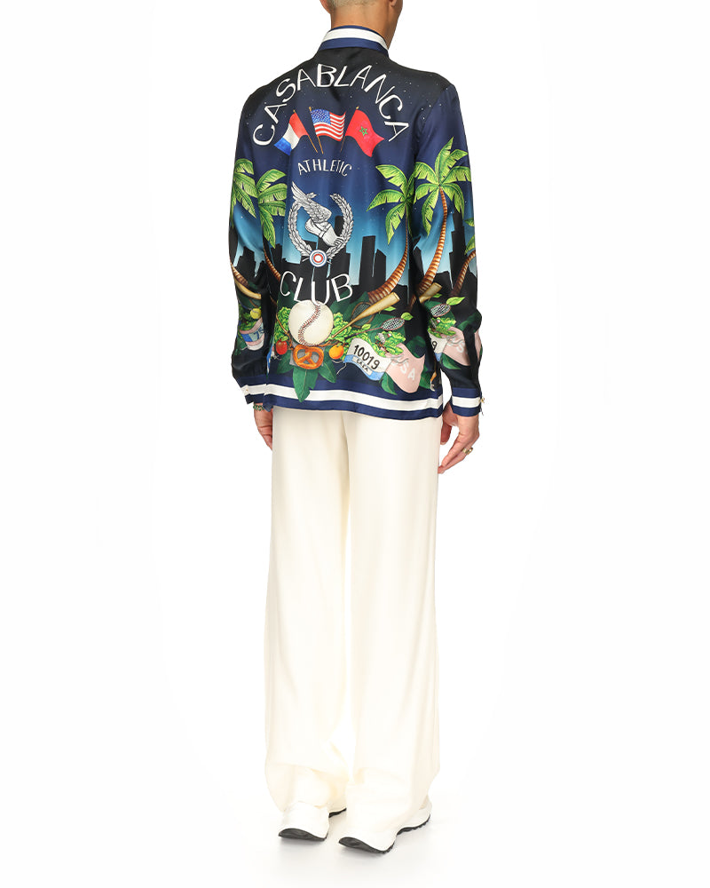 Casablanca Athletic Club Silk Shirt