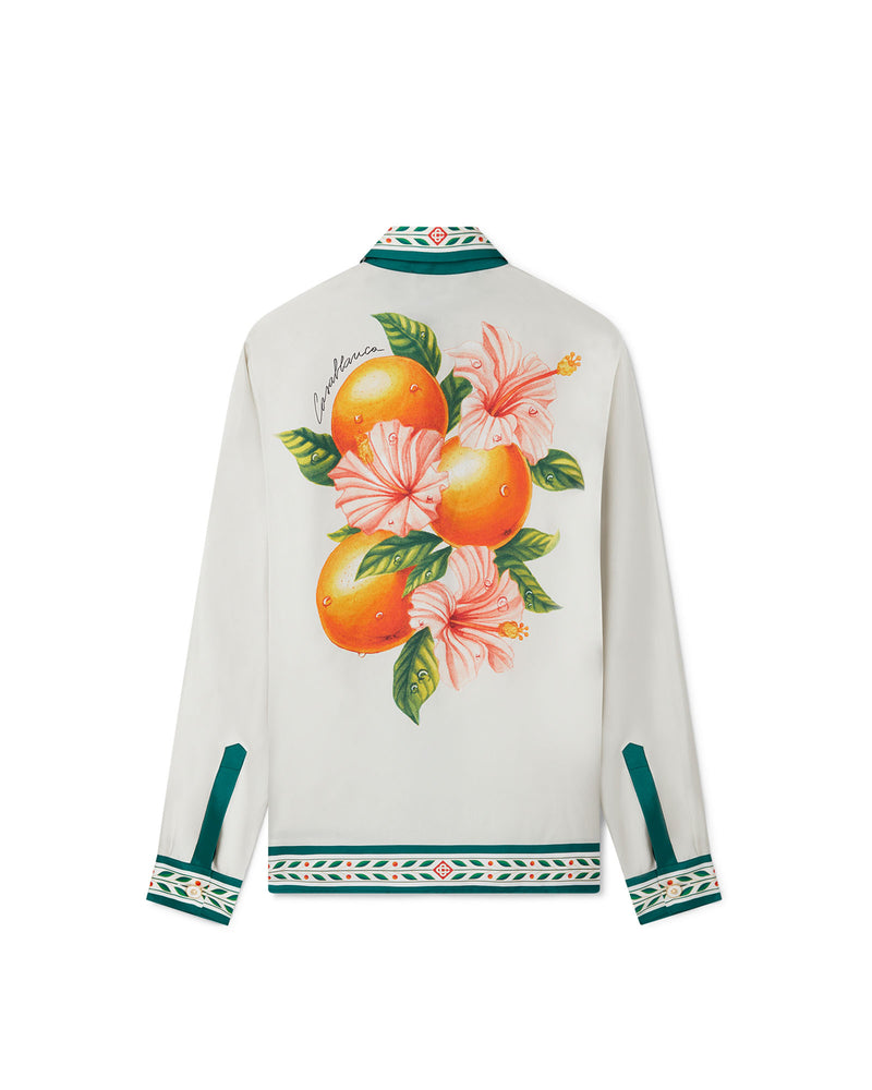 Oranges En Fleur Silk Shirt