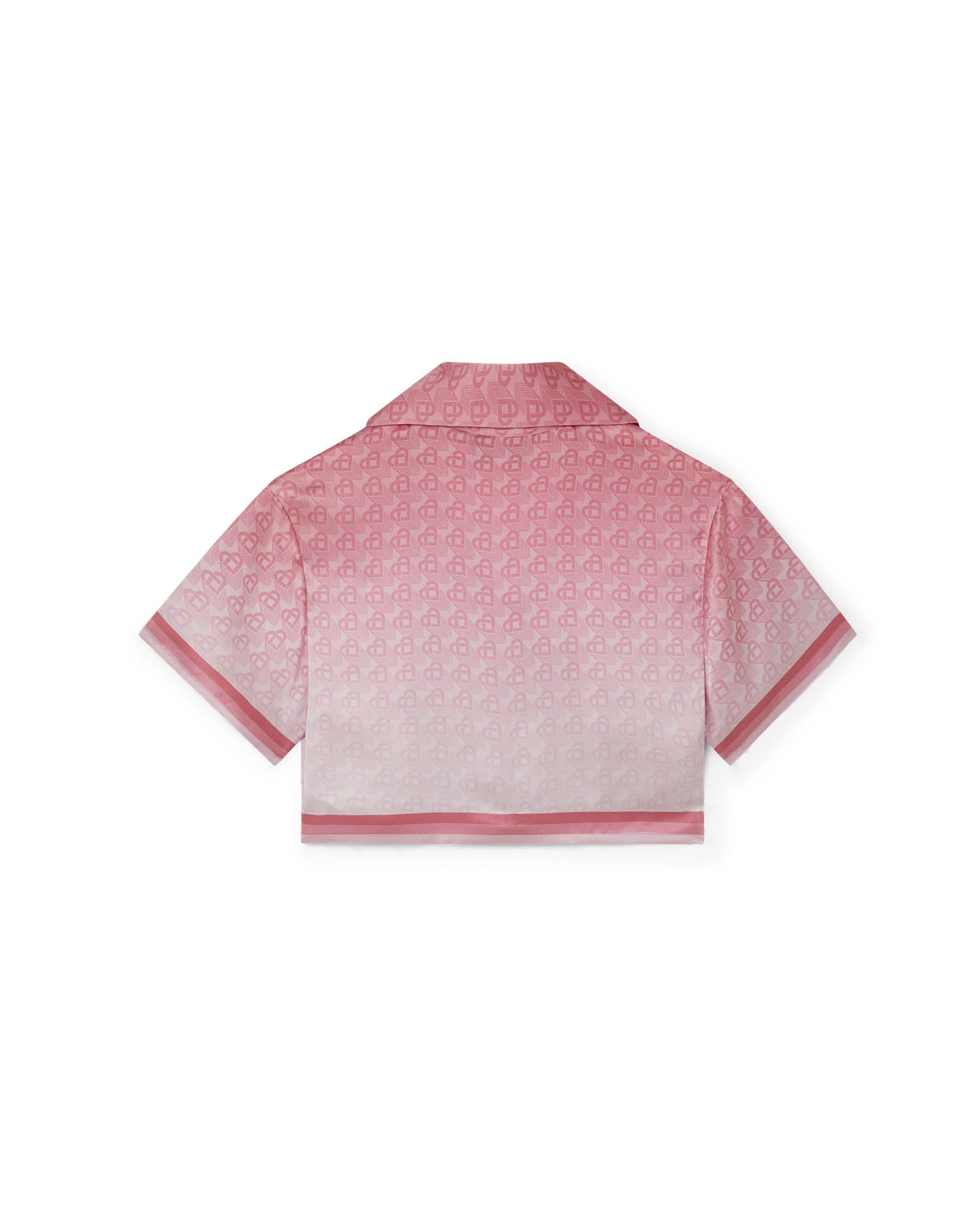 Morning City View Cropped Silk Shirt
