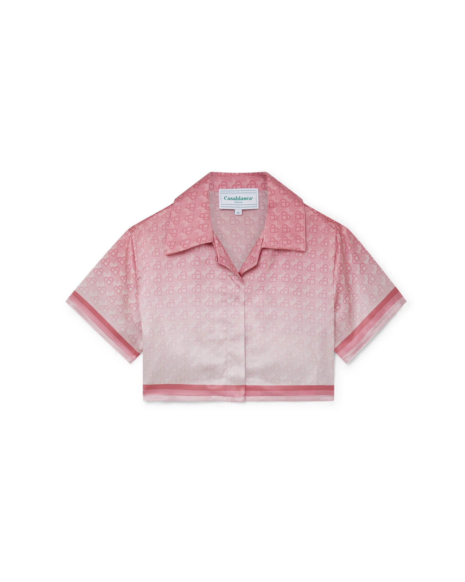 Morning City View Cropped Silk Shirt