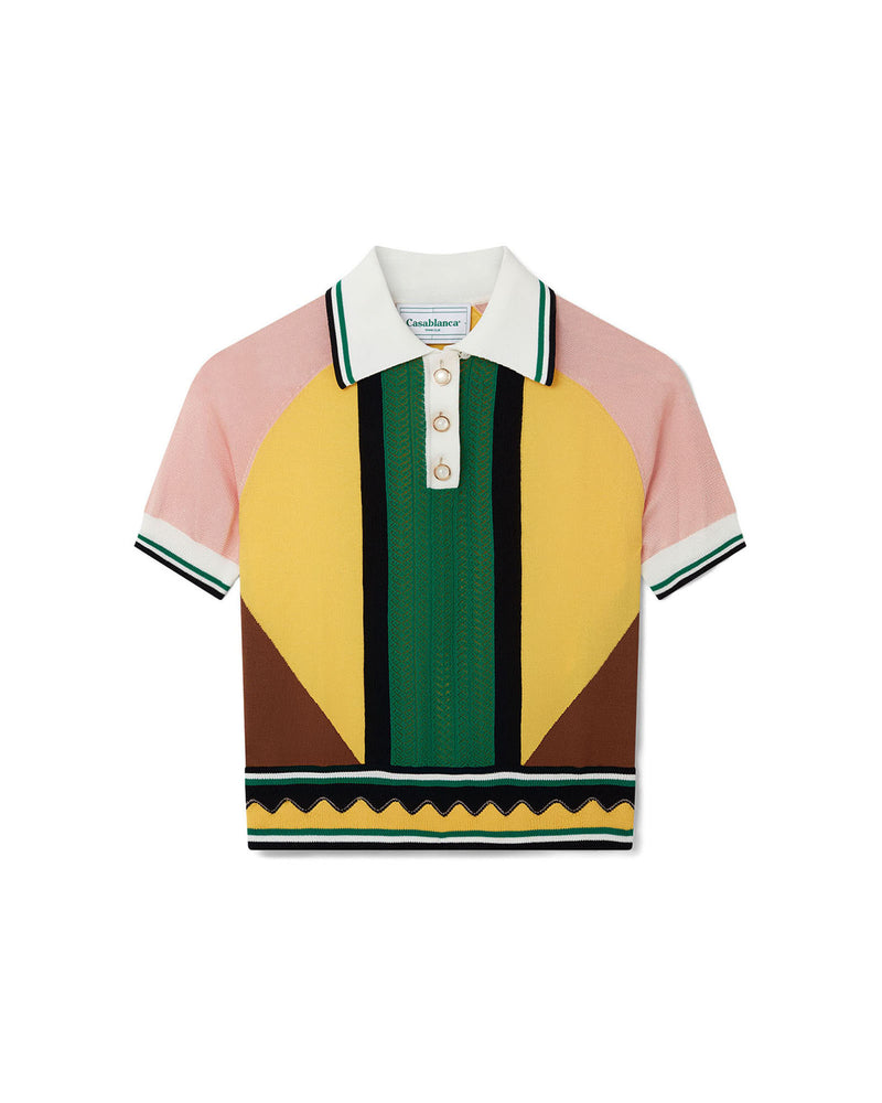 Graphic Panelled Polo